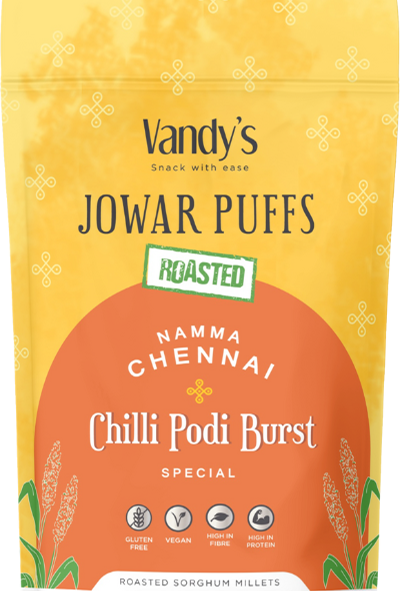 Jowar Puffs - Chilli Podi Burst